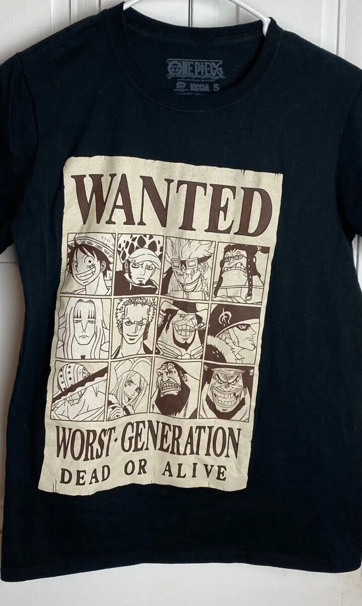 One Piece Wanted Poster T-Shirt Size Small | eBay