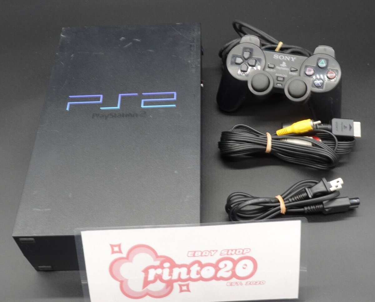 Sony PlayStation2 PS2 SCPH-35000 Black Game Console Box Japanese
