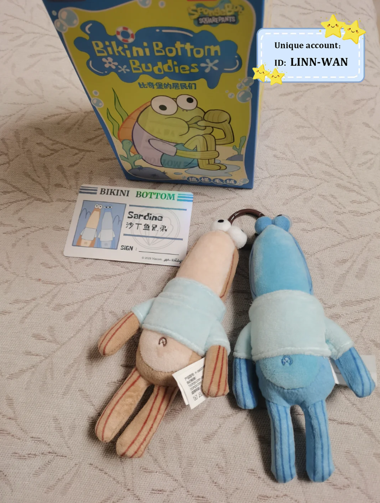 BIKINI BOTTOM BUDDIES SERIES CONFIRMED PLUSH PENDANT -SARDINE HOT