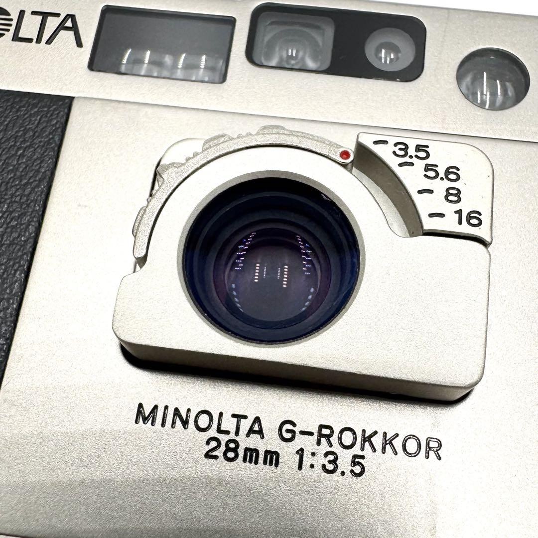 Minolta TC-1 35mm Film Camera Titanium Compact G-Rokkor 28mm f/3.5