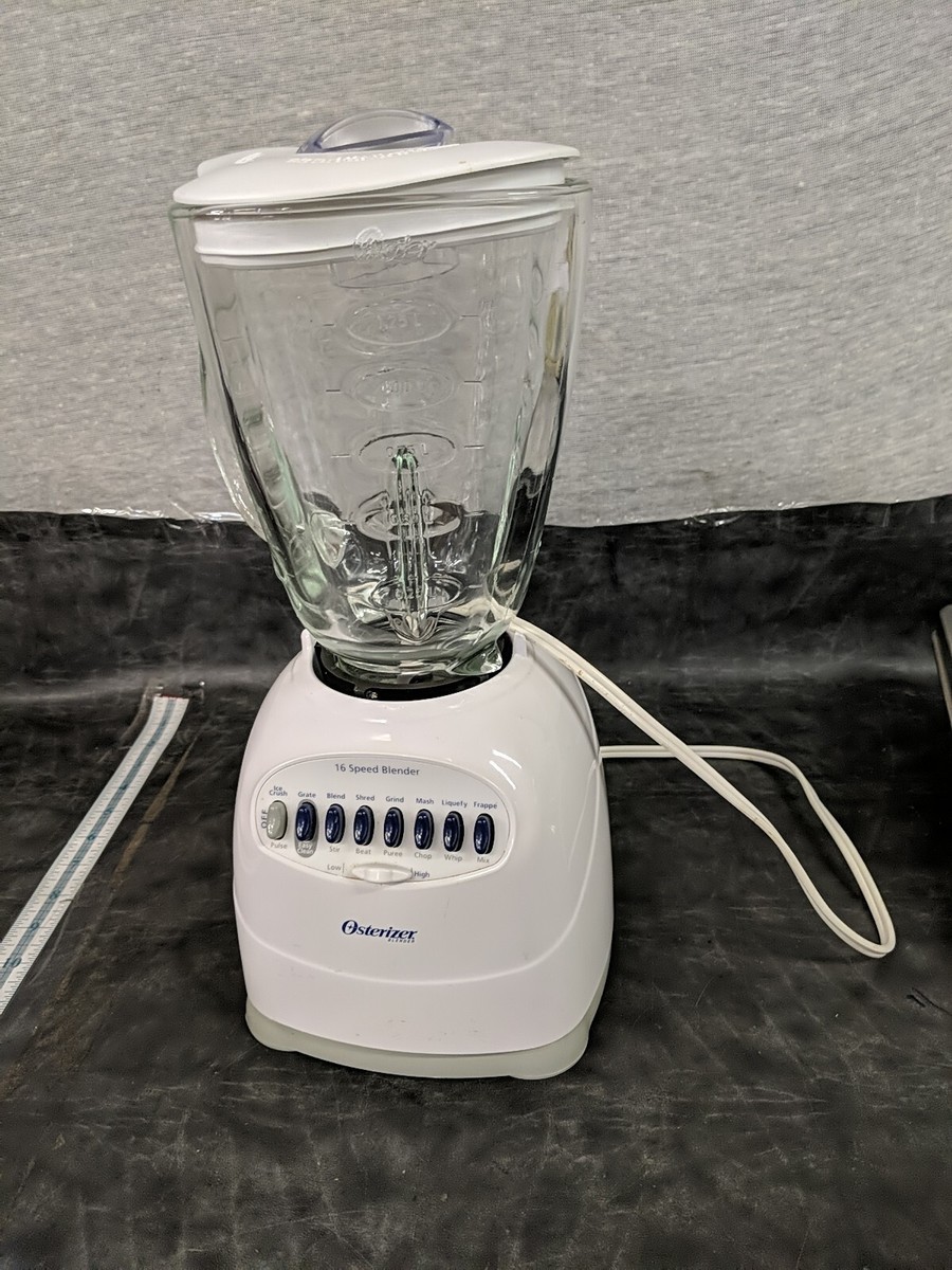 Osterizer 16 Speed Blender 6630 Beige Glass Jar Retro 5 Cups