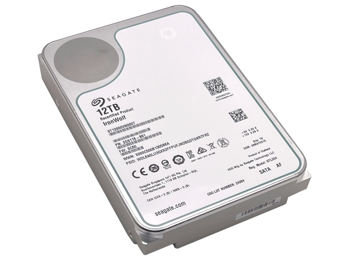 Seagate IronWolf 12TB 7200RPM SATA 6Gb/s 256MB 3.5