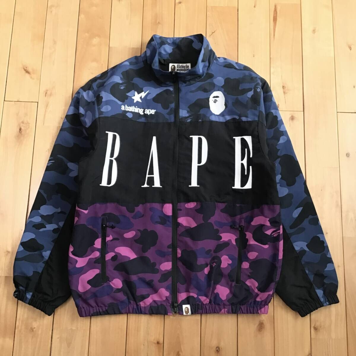 BAPE Track jacket purple camo x blue camo A Bathing Ape Size M | eBay