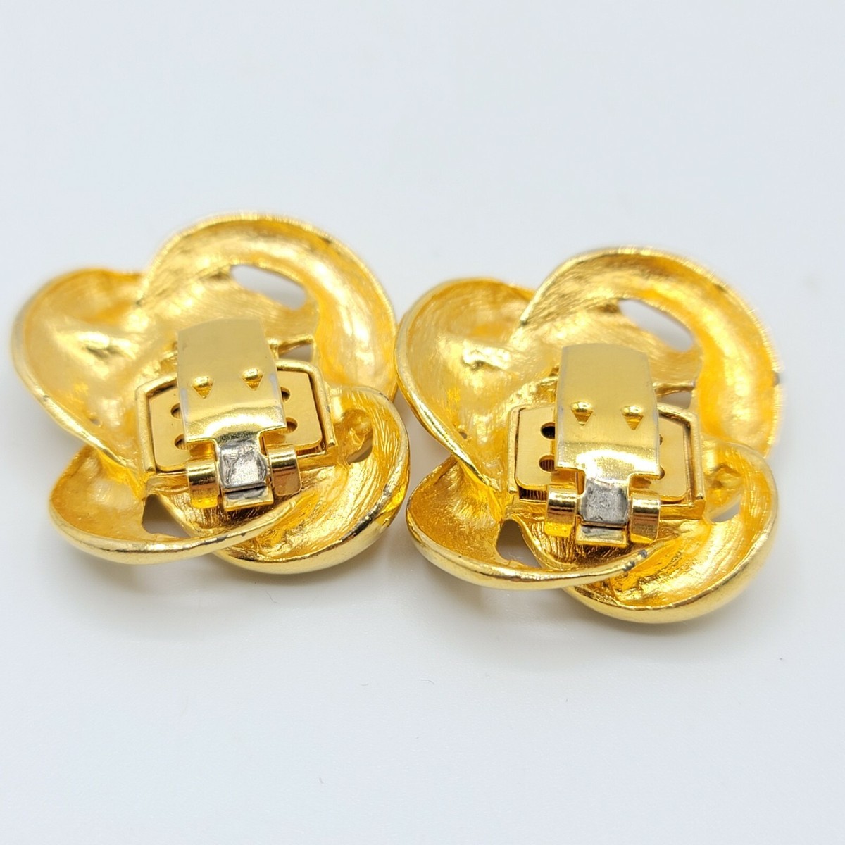 VINTAGE BLUETTE SHOE CLIPS MADE IN FRANCE GOLD PLATED JEWELRY