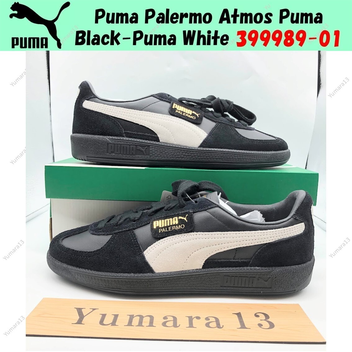 Puma Palermo Atmos Puma Black-Puma White 399989-01 Men's Size | eBay