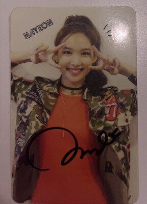 TWICE [THE STORY BEGINS] NAYEON Autographed Signed Photo Card PC