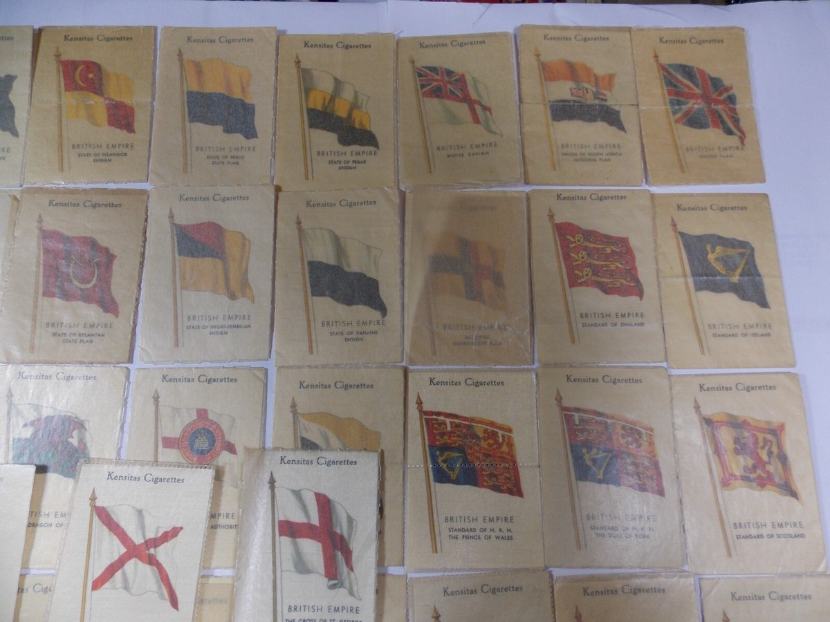 Kensitas Silk Cigarette Cards Flags of the British Empire Complete