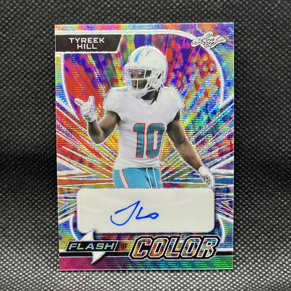 Tyreek Hill 2023 Leaf Eclectic Flash of Color Wave Auto 1/1 FC-TH2