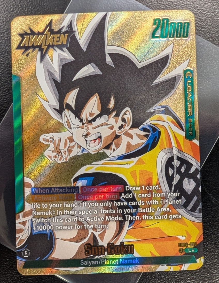 Son Goku SB02-033 Gold Leader Manga Booster 02 Dragon Ball Card