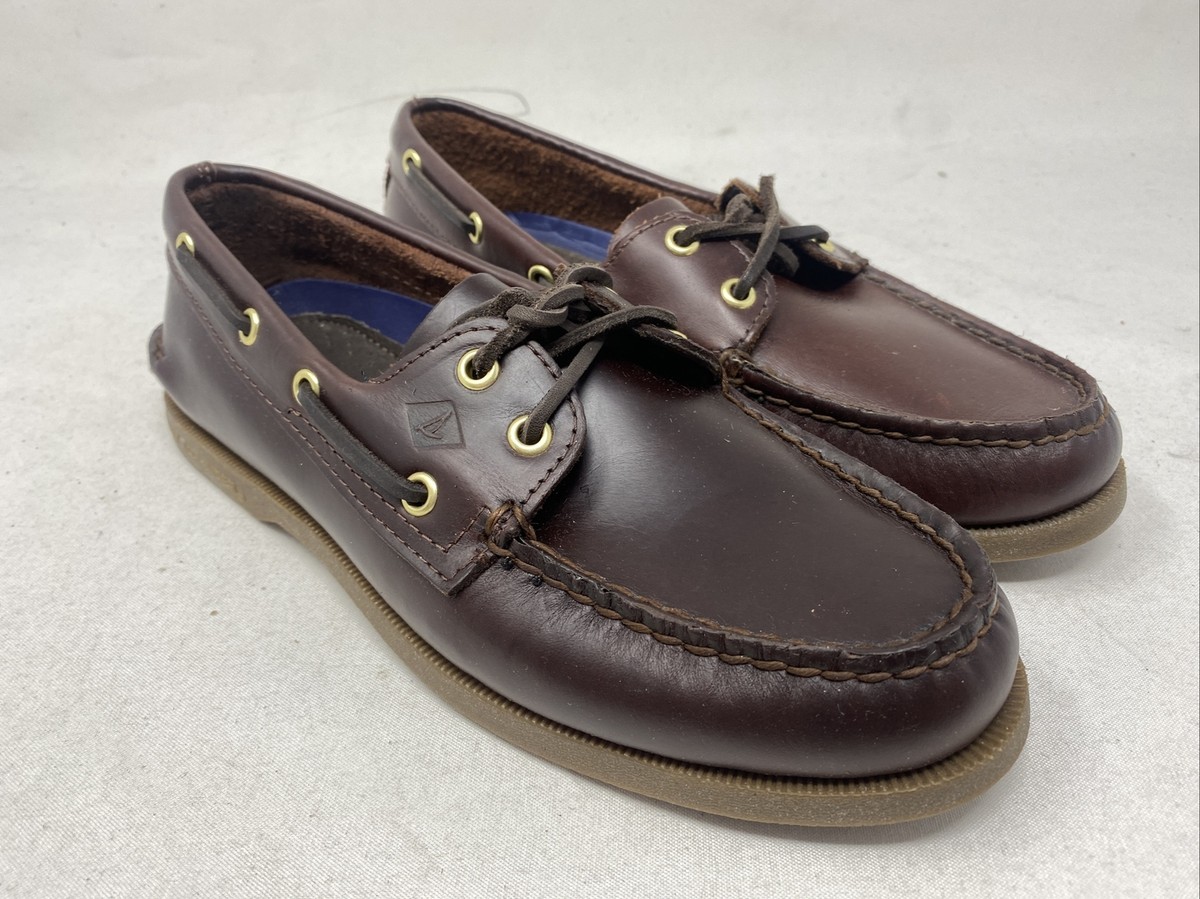 Sperry Top-Sider A/O Authentic 2 Eye Amaretto Boat Shoe Men Size