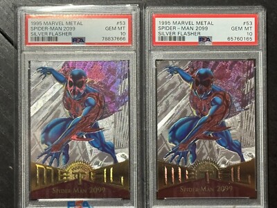 1995 Marvel Metal Spider-Man 2099 #53 Silver Flasher PSA 10 Pop 11