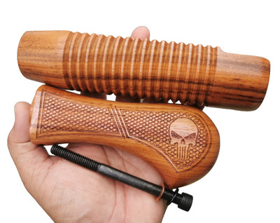 MOSSBERG 590 SHOCKWAVE 20 GAUGE FOREND & STOCK GRIPS WOOD