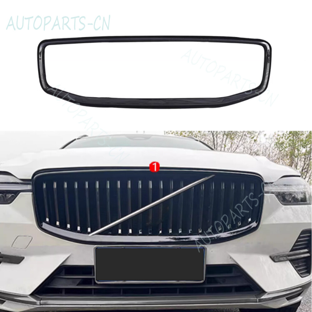 For Volvo XC60 2018-2024 ABS glossy black Exterior Front Grille