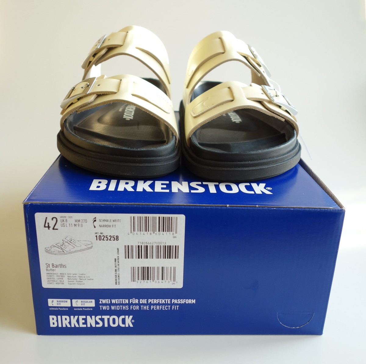 new BIRKENSTOCK Leather Sandal St BARTHs (Arizona) EXQUISIT Butter