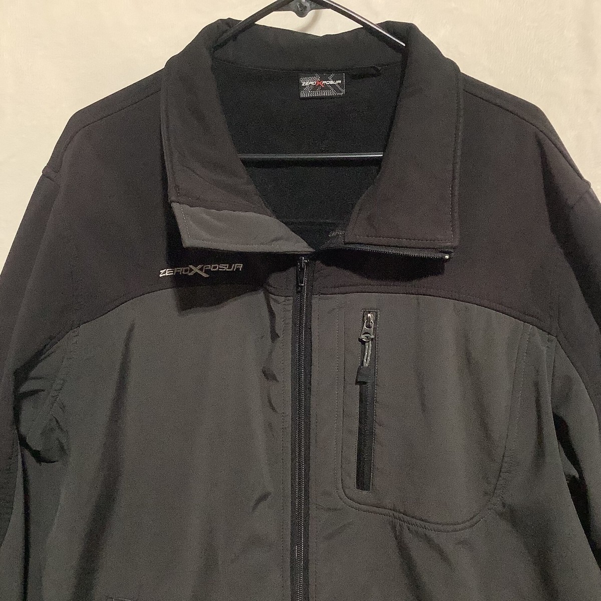 ZX ZeroXPosur Full Zip Jacket Men's Size XL Black 2-Tone Lined