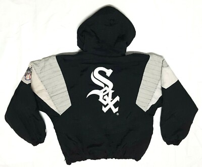 VINTAGE STARTER MLB CHICAGO WHITE SOX HOODED PULLOVER JACKET SIZE