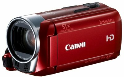 Canon Digital Camcorder iVIS HF R31 Red 32X Zoom Full Flat Touch