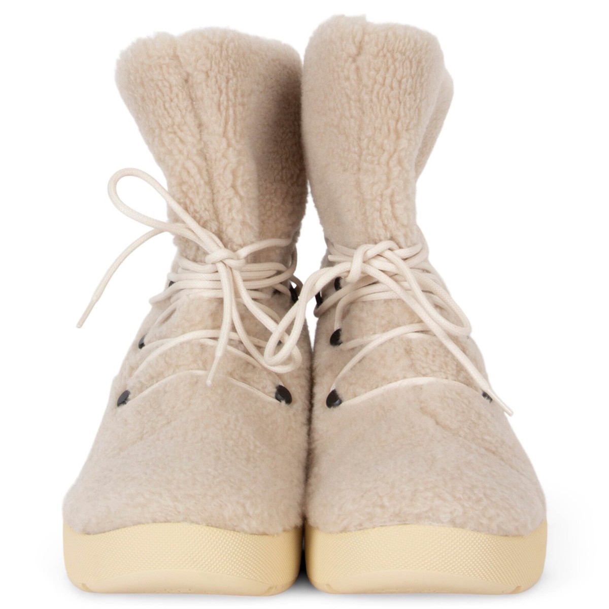 71177 auth LORO PIANA cream 2023 TRACE CASHFUR HIKING Boots Shoes