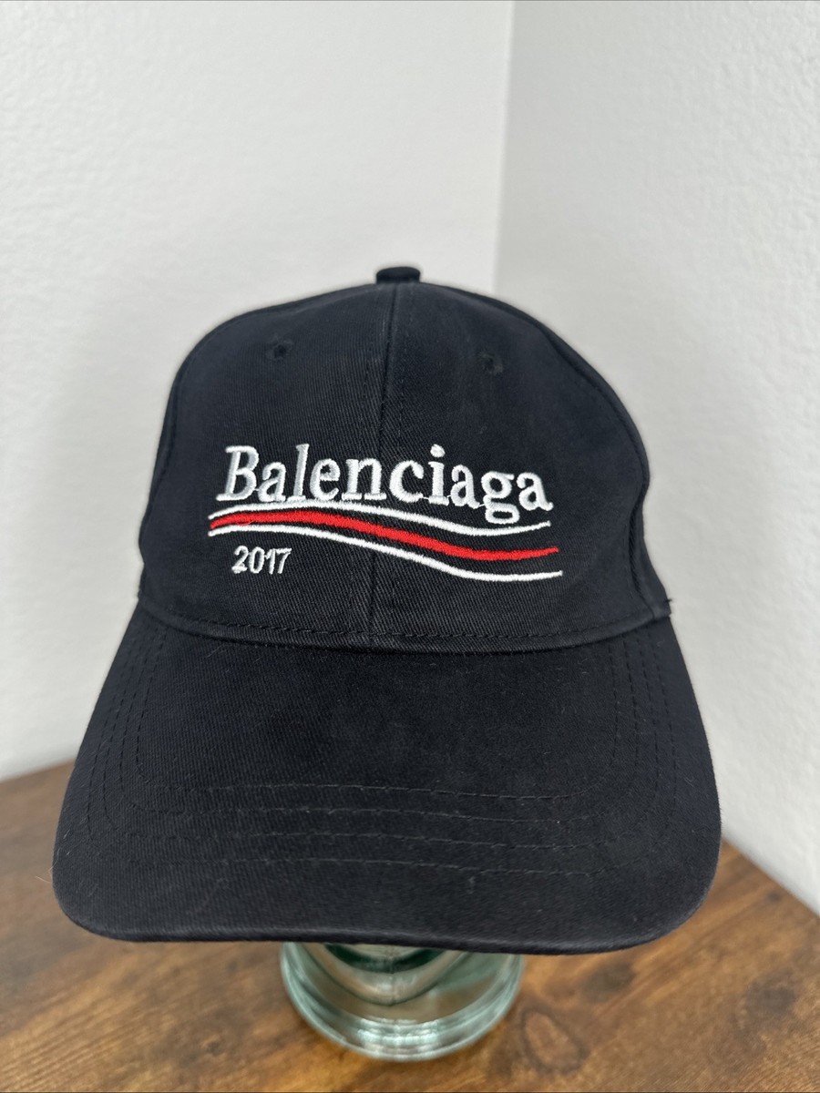 Balenciaga 2017 Political Campaign Logo Men Black Baseball Cap Hat