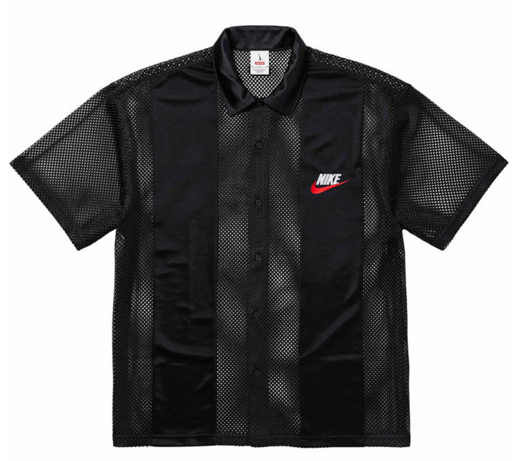 Nike Supreme New Mesh S/S Shirt Black Large | eBay