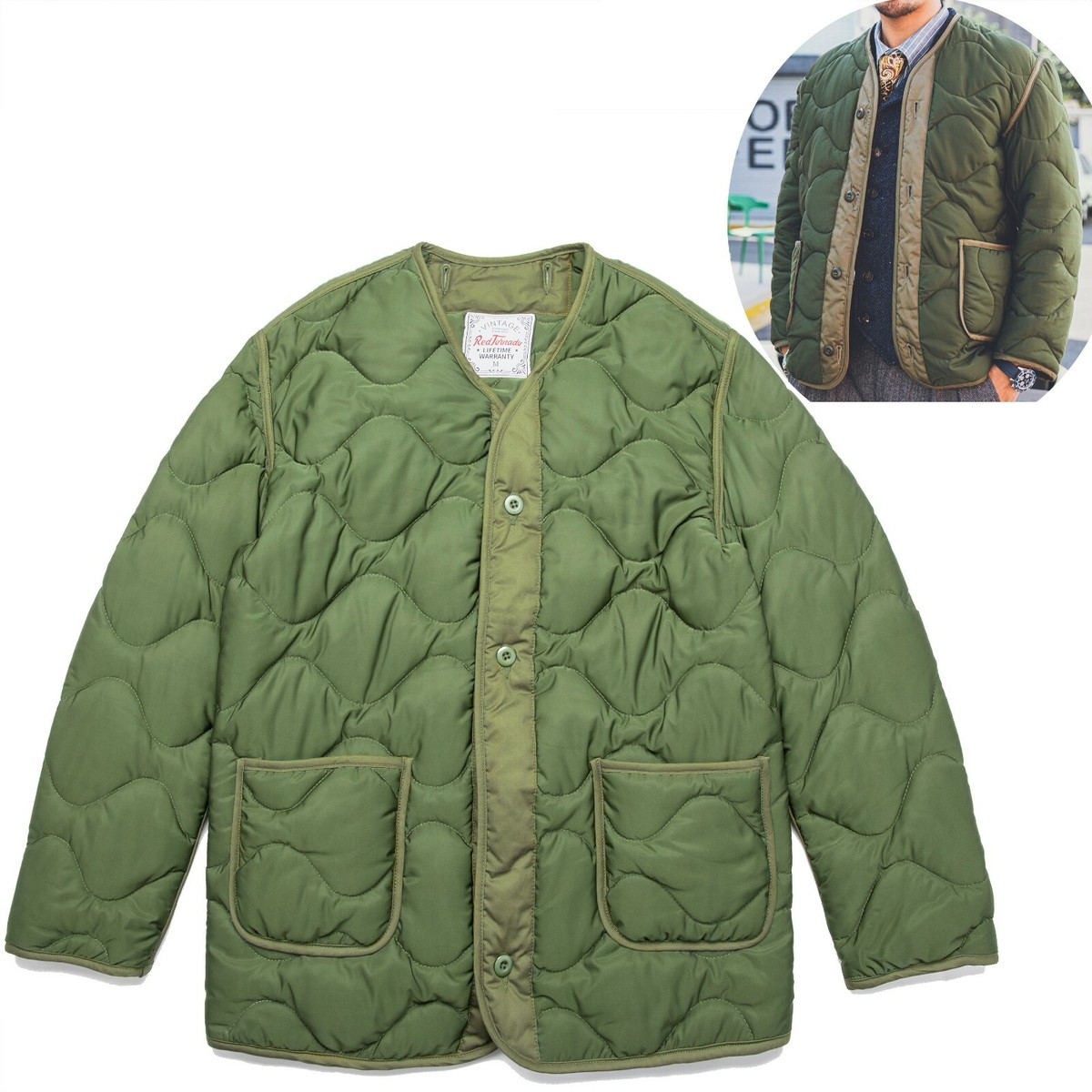 Red Tornado Men's Military M65 field Jacket Liner M65 Liner Coat