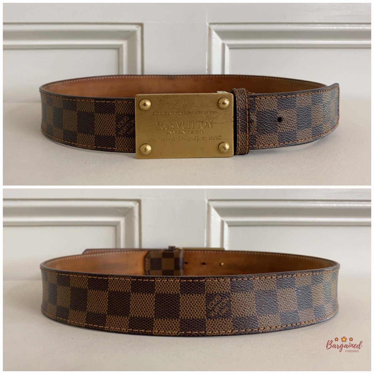 Authentic Louis Vuitton Damier Ebene Coated Canvas Leather