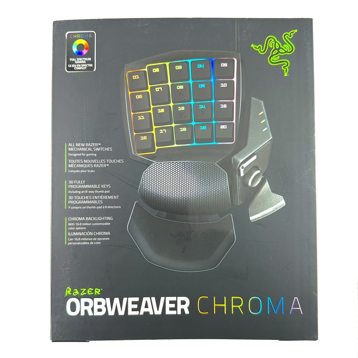 Factory Sealed Razer Orbweaver Chroma Mechanical Gaming Keypad
