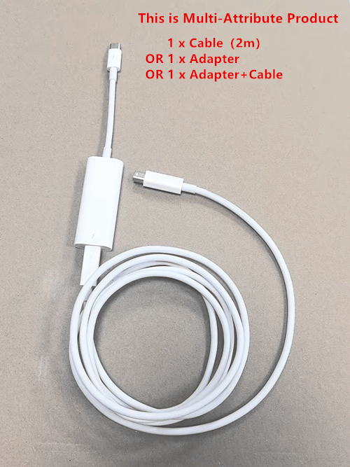 For Apple Thunderbolt 3 (USB-C) to Thunderbolt 2 Adapter A1790 +