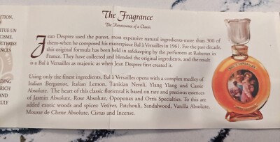 Vintage BAL A VERSAILLES (Jean Desprez) Parfum de Toilette 1.2 oz