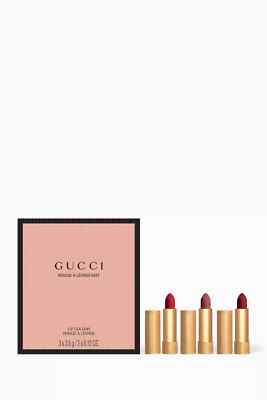 GUCCI Rouge À Lèvres Mat Mini Lipsticks Trio Gift Set | eBay
