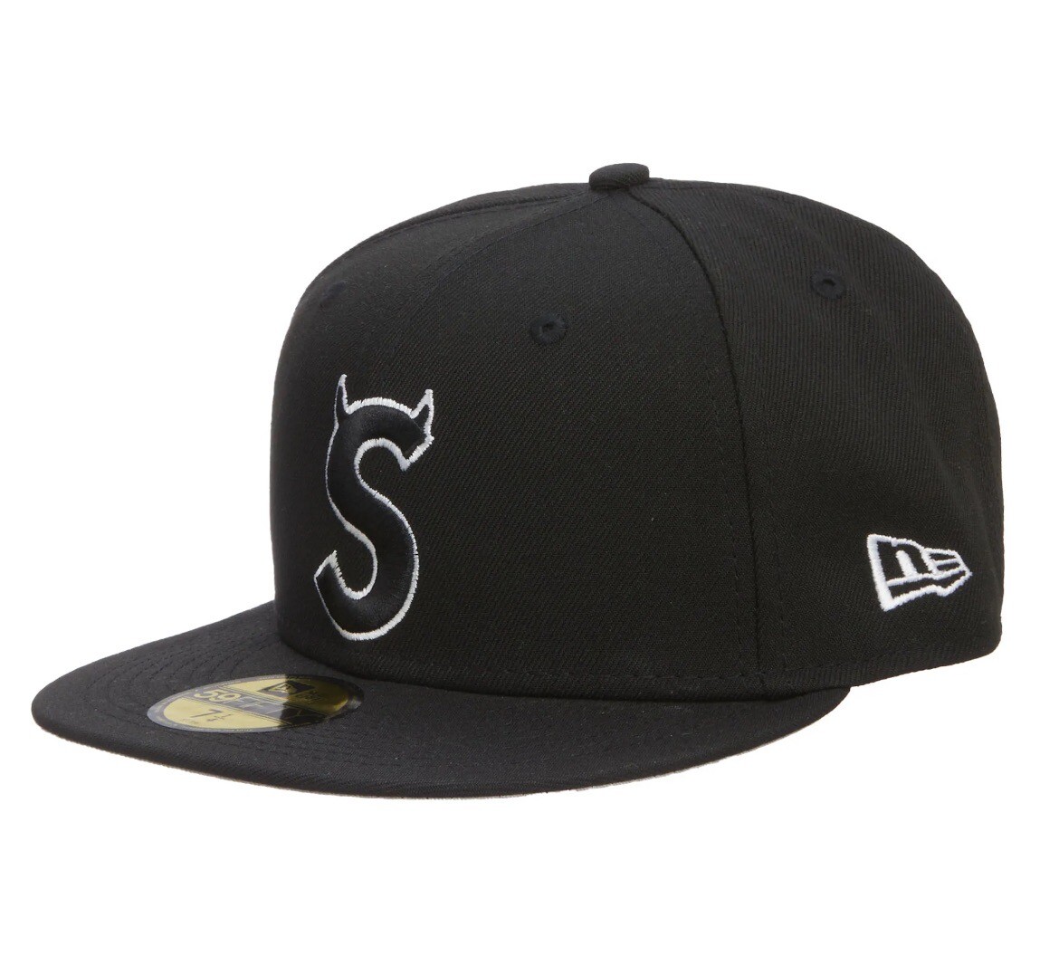 Supreme/New Era S Logo Hat – Black – 8 – In Hand | eBay UK