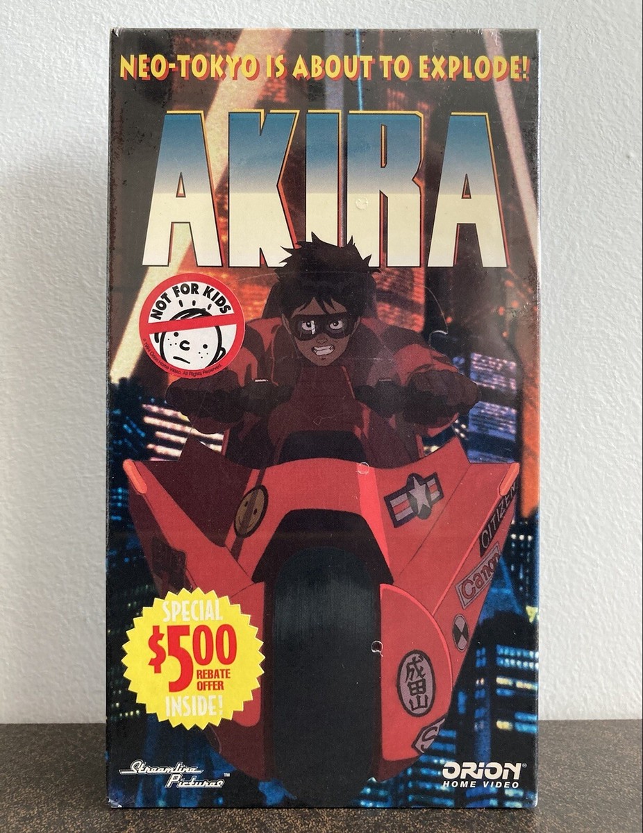 AKIRA VHS TAPE ANIME MOVIE ORION VIDEO COMICS STREAMLINE OTOMO VTG