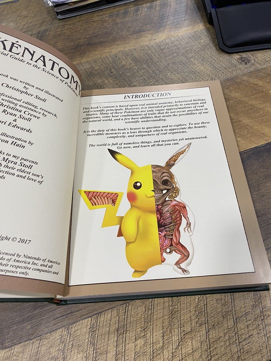 Pokenatomy Unofficial Pokemon Anatomy Guide Book Leather Hardcover