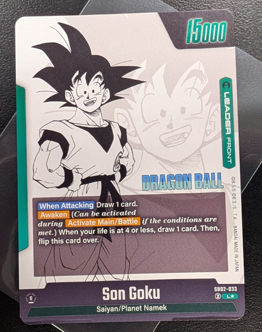 Son Goku SB02-033 Gold Leader Manga Booster 02 Dragon Ball Card