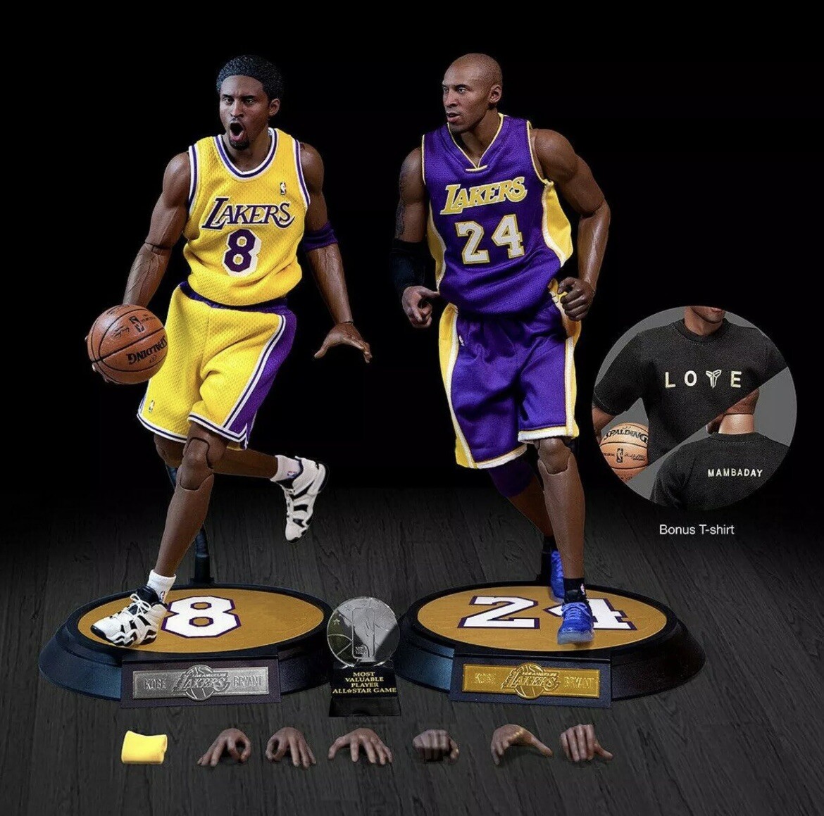 ENTERBAY Kobe Bryant 2-Pack Real Masterpiece NBA Collection 1:6