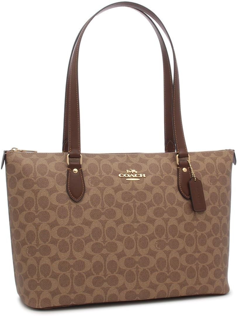 Coach] Outlet Gallery Tote Bag Signature Canvas CW381 IMXHE Tan