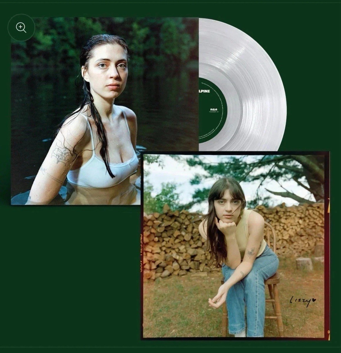 Lizzy McAlpine SIGNED LP Older CLEAR VINYL Autographed 12x12 Print