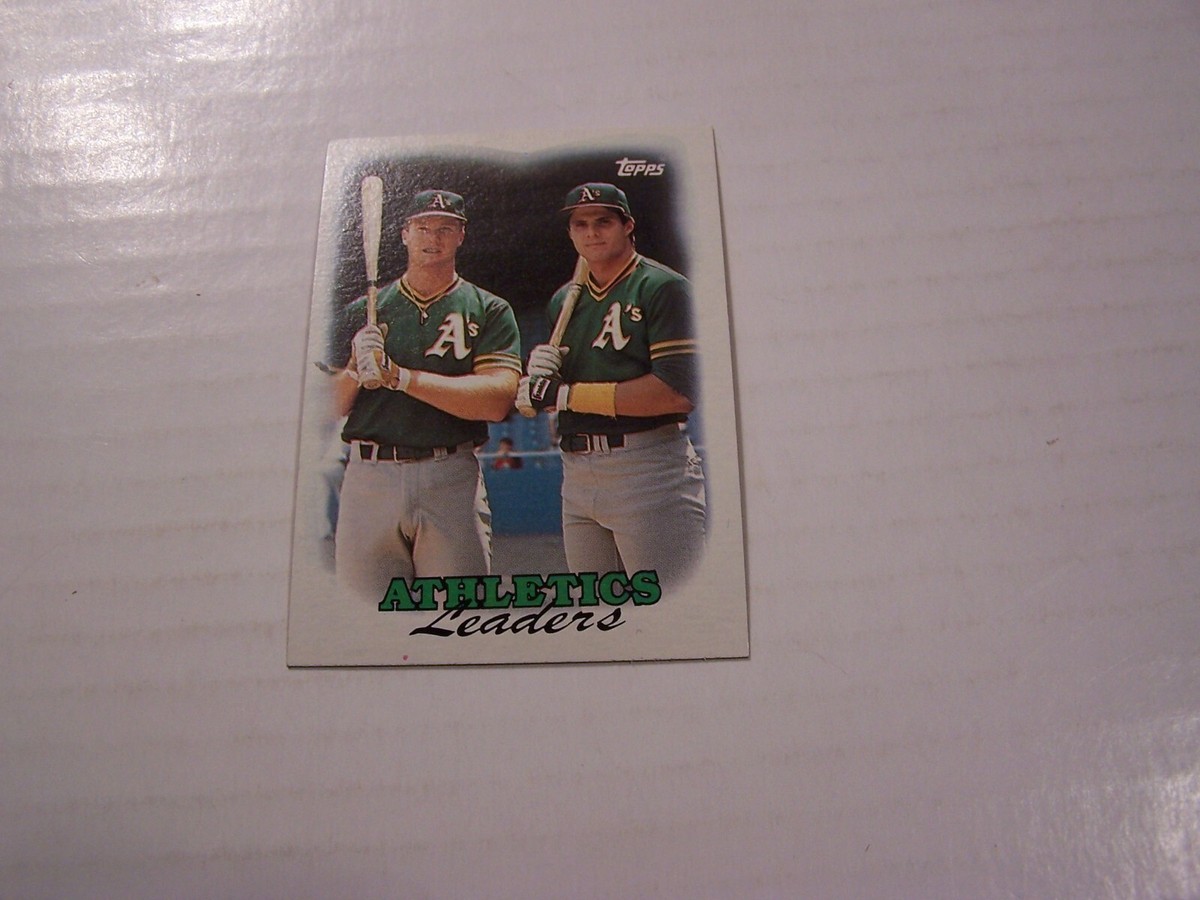 Athletics Leaders Mark McGwire & Jose Canseco Card #759 | eBay