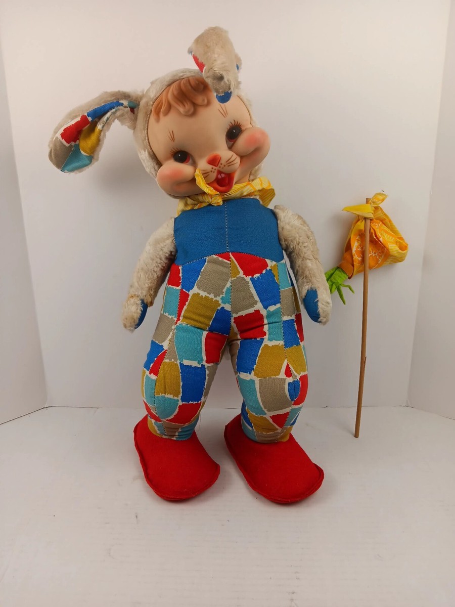 Vintage RUSHTON Star Creations Rubber Face Bunny Rabbit Stuffed