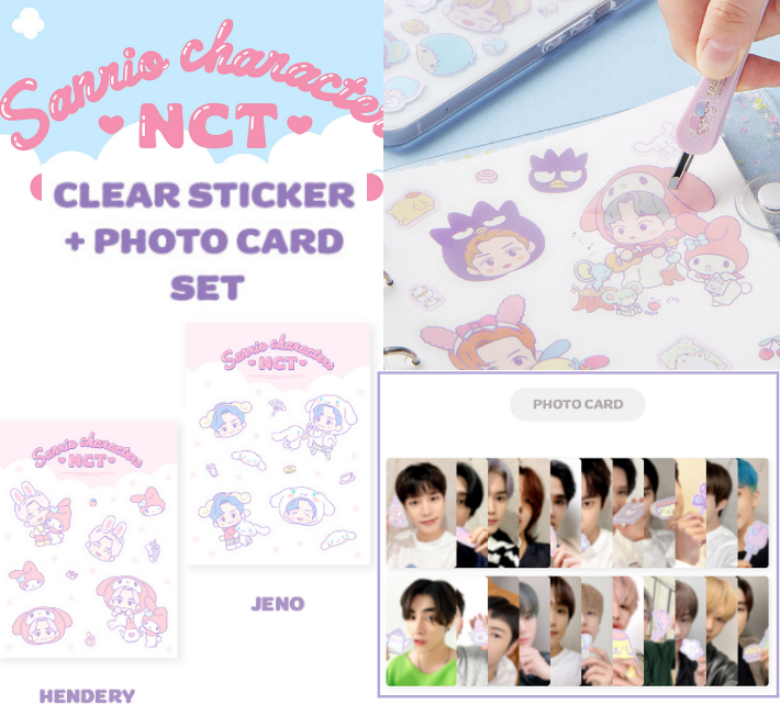 NCT x SANRIO CHARACTERS - CLEAR STICKER + PHOTOCARD SET | eBay