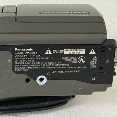 Panasonic Palmcorder PalmSight PV-L550D VHS-C Camcorder Gray 150x