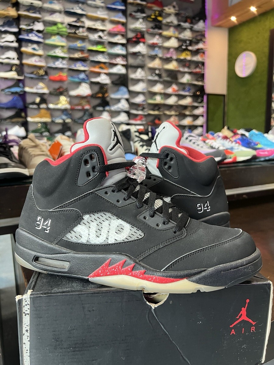 Size 11 - Supreme x Air Jordan 5 Retro Black | eBay