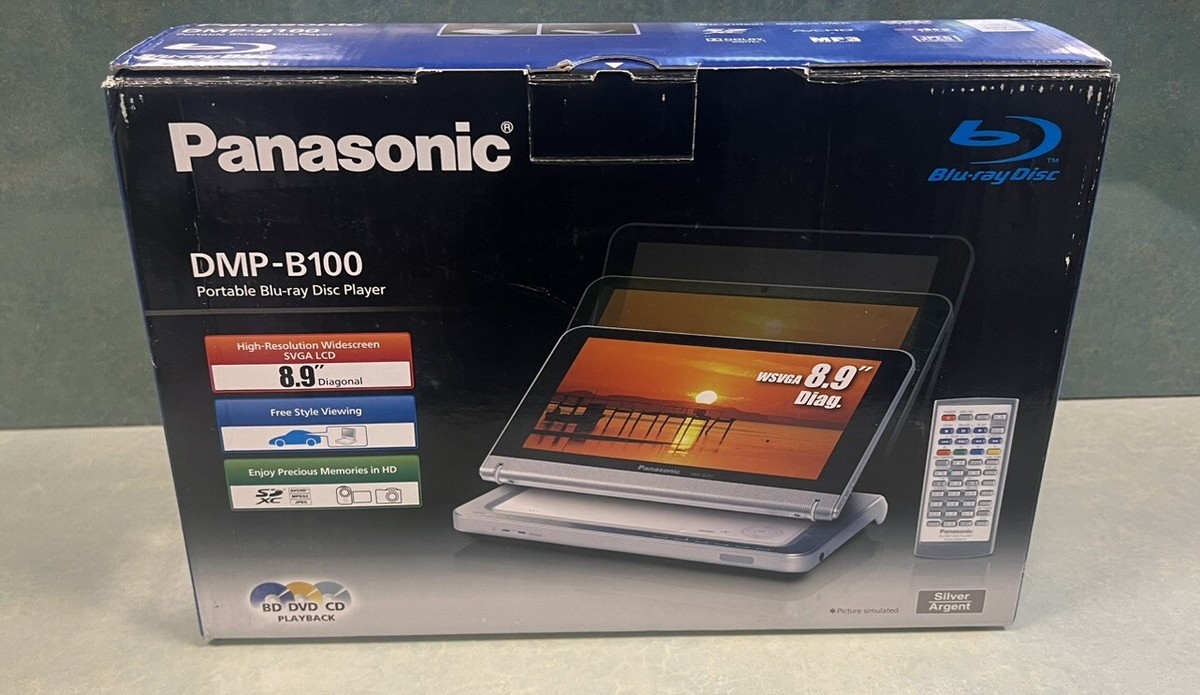 Panasonic Portable Blu Ray Player DMP-B100 With Remote/ Car
