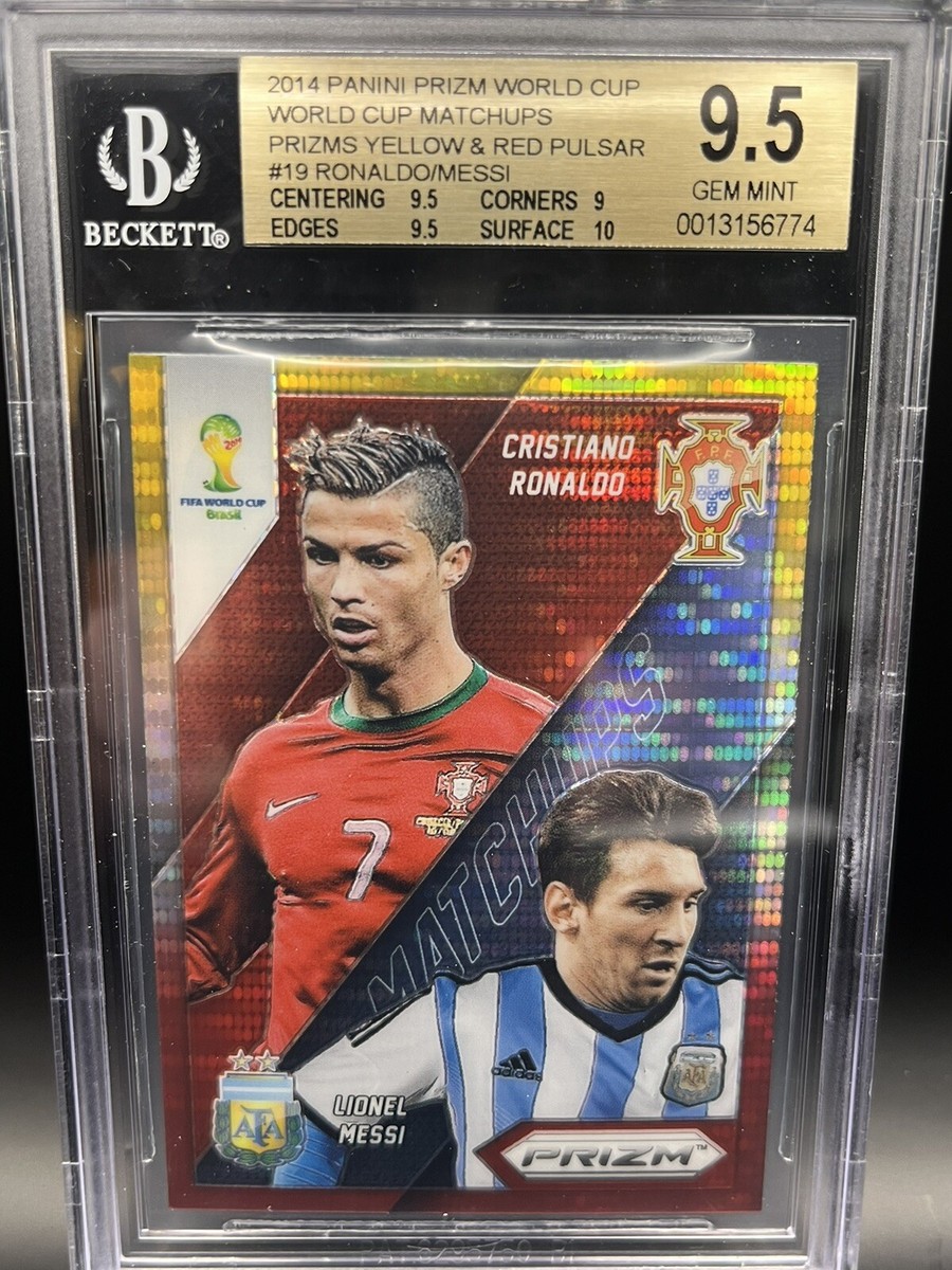 2014 Prizm World Cup Matchups Yellow/ Red Pulsar Ronaldo/Messi