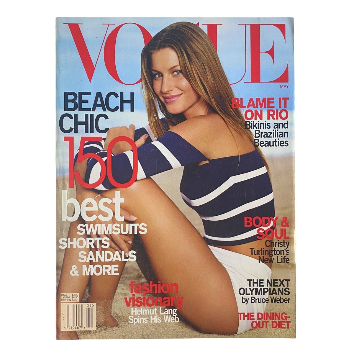 Vogue Magazine May 2000 Gisele Bündchen Cover No Label VG | eBay