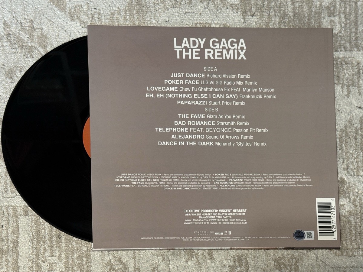 LADY GAGA SIGNED THE REMIX VINYL - BECKETT COA w/ LETTER! SUPER