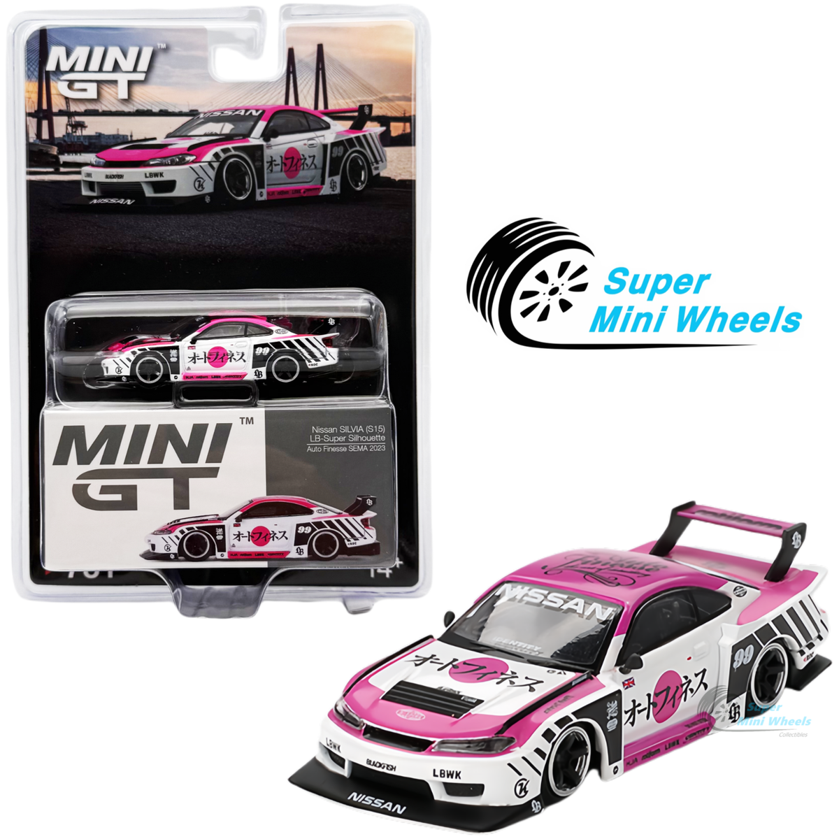 Mini GT 1:64 Nissan LB-Super Silhouette S15 SILVIA Auto Finesse