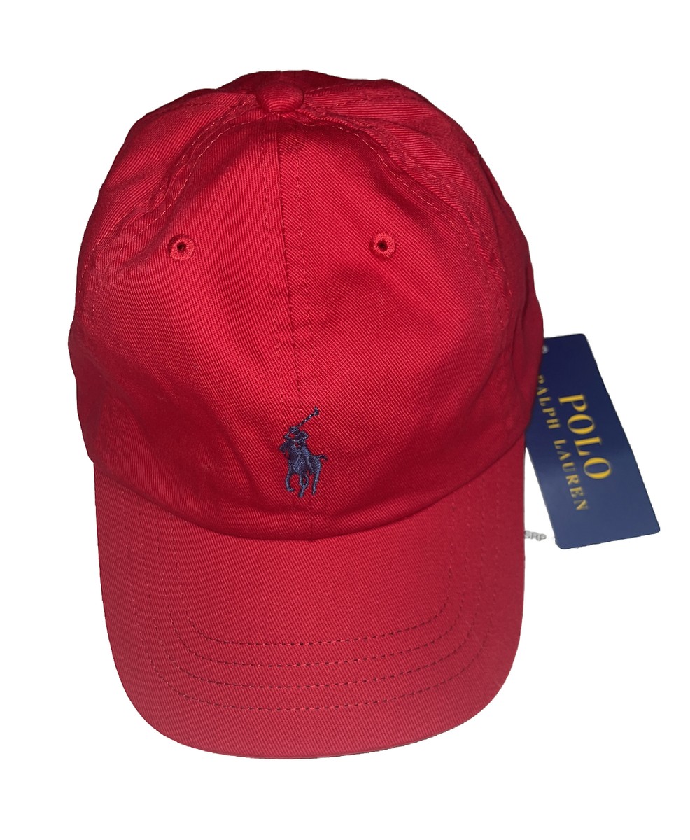 Polo Ralph Lauren Kids Red Baseball Cap/Hat Cotton Adjustable Ages