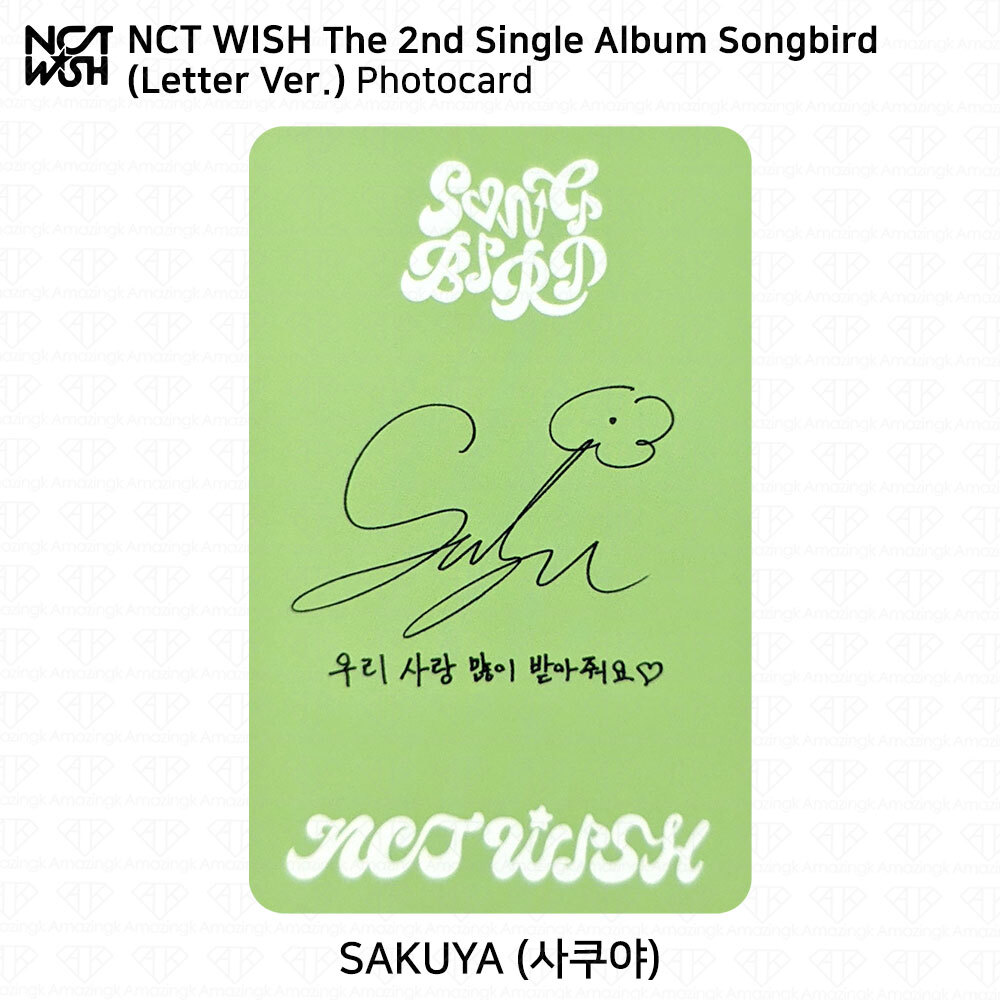 NCT WISH The 2nd Single Album Songbird Official Photocard Postcard