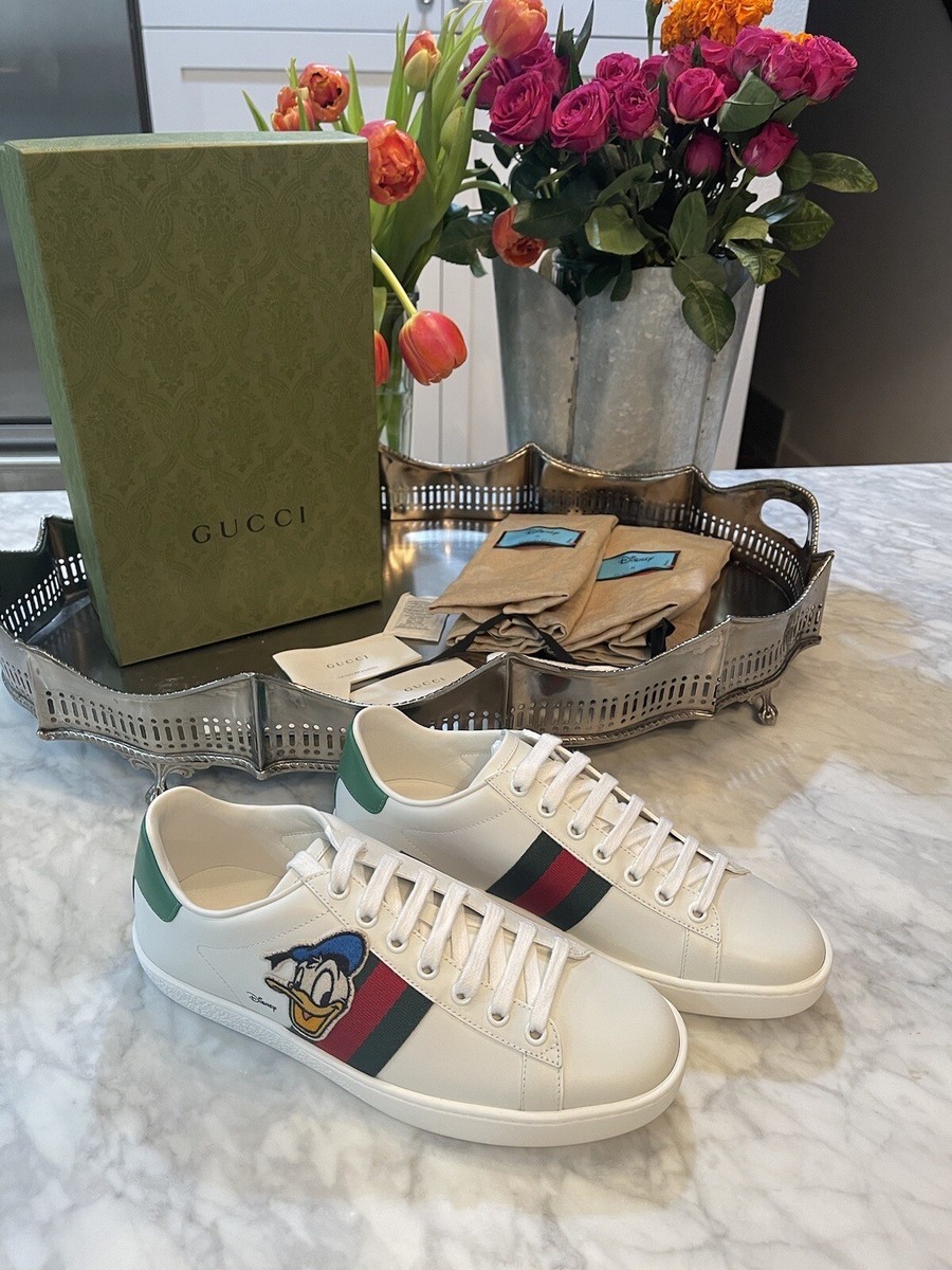 RARE Gucci Ace X Disney Donald Duck Leather Sneaker Shoes Gucci